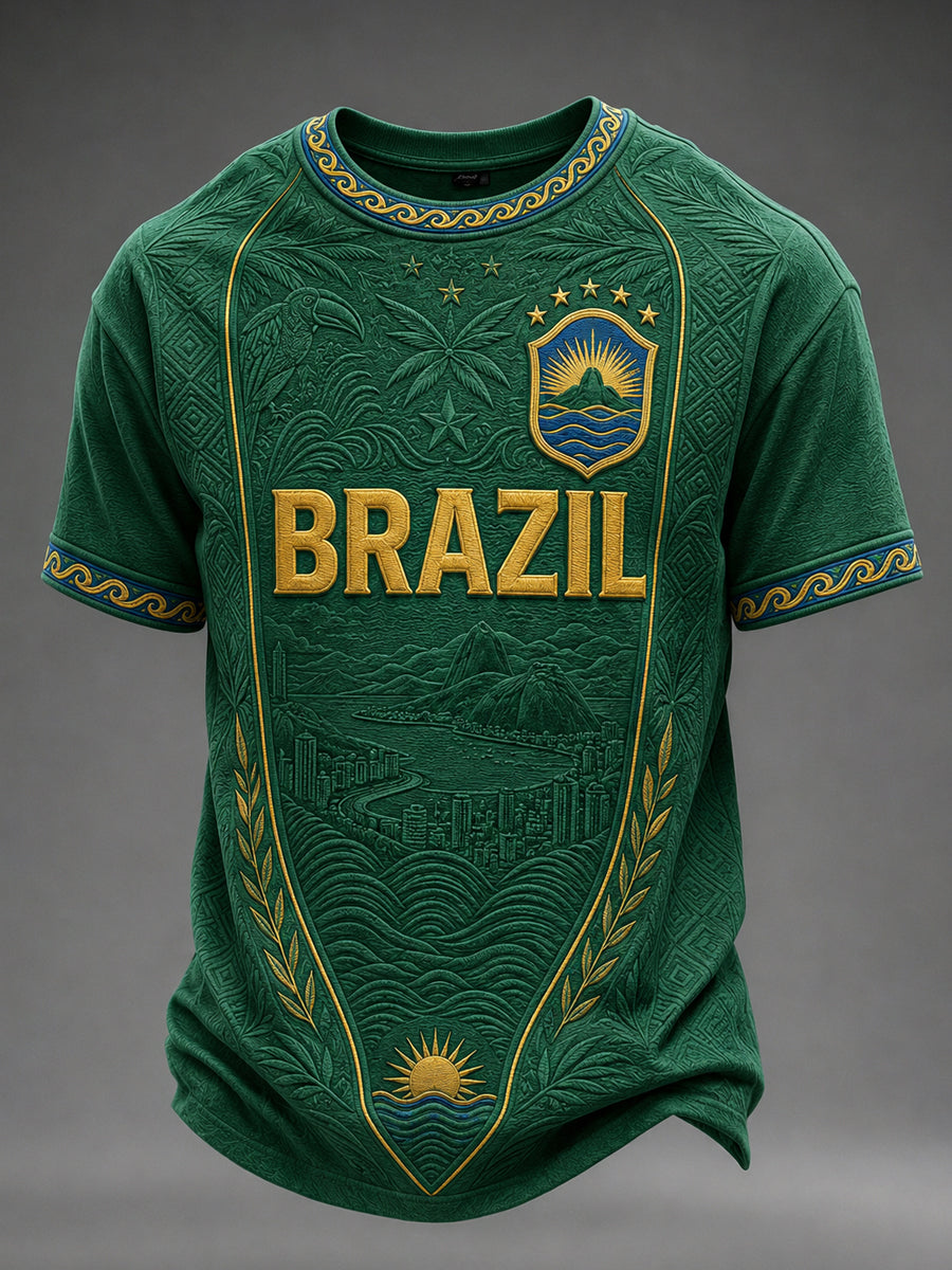 Men's Gift For Football Fans Print Casual Tee