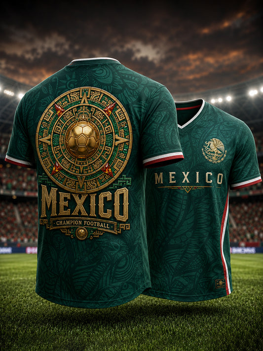 Men's Mexican Football Match Cheer Art Print T-Shirt