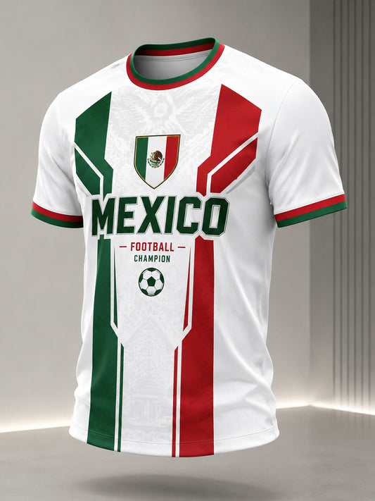 Men's Mexican Football Match Cheering Element Art Print T-Shirt