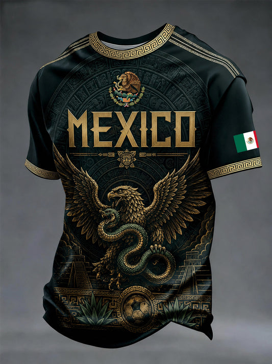 Men's Mexico Print Casual Tee