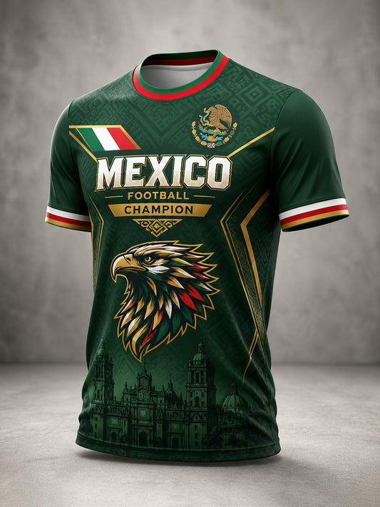 Men's Mexican Football Match Cheering Element Art Print T-Shirt