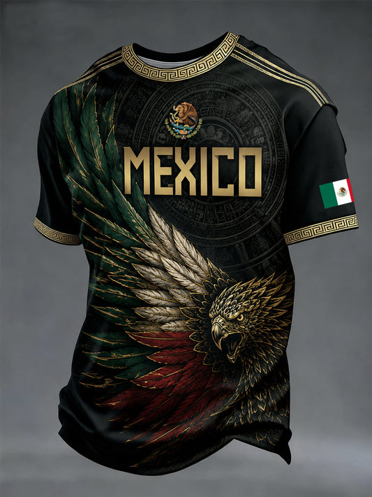 Men's Mexico Print Casual Tee