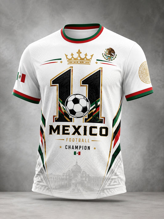 Men's Mexican Football Match Cheering Element Art Print T-Shirt