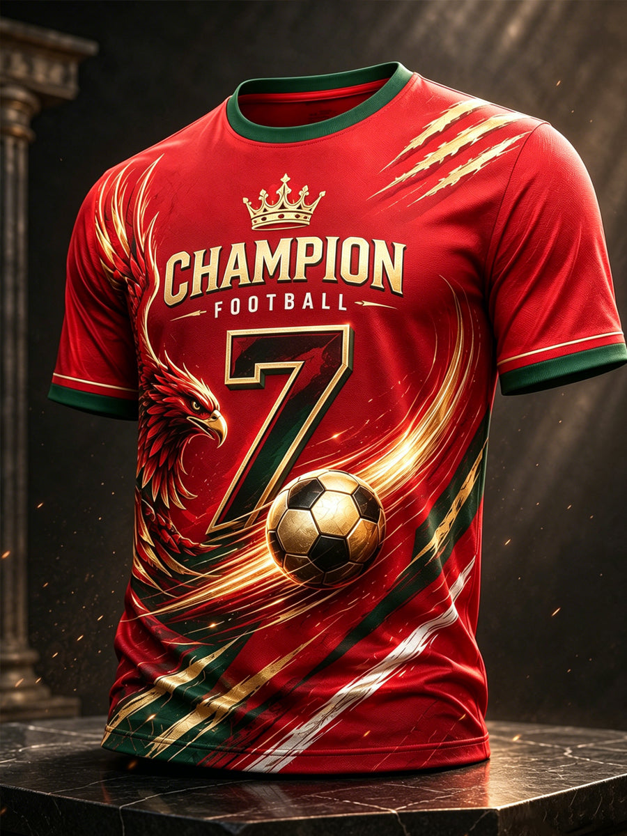 Men's Portugal Football Match Support Art Print T-Shirt