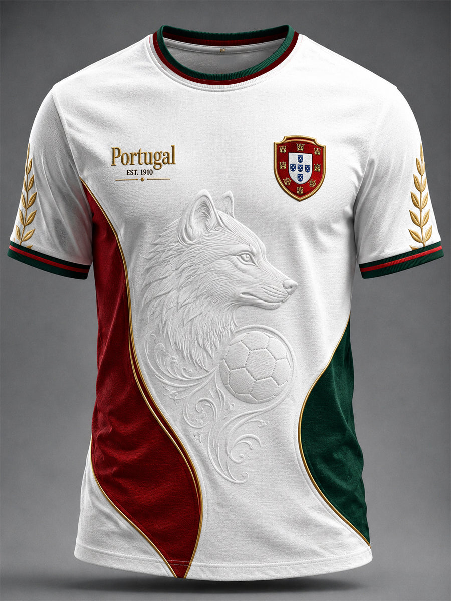 Men's Portuguese Football Printed T-shirt