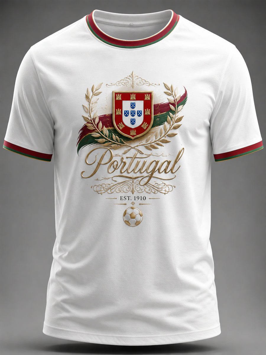 Men's Portuguese Football Printed T-shirt
