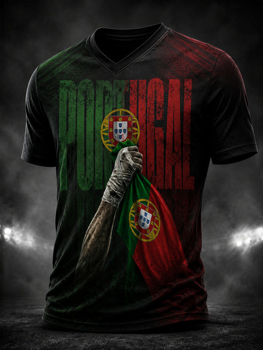 Men's Portugal Football Legend Graphic V-neck T-shirt