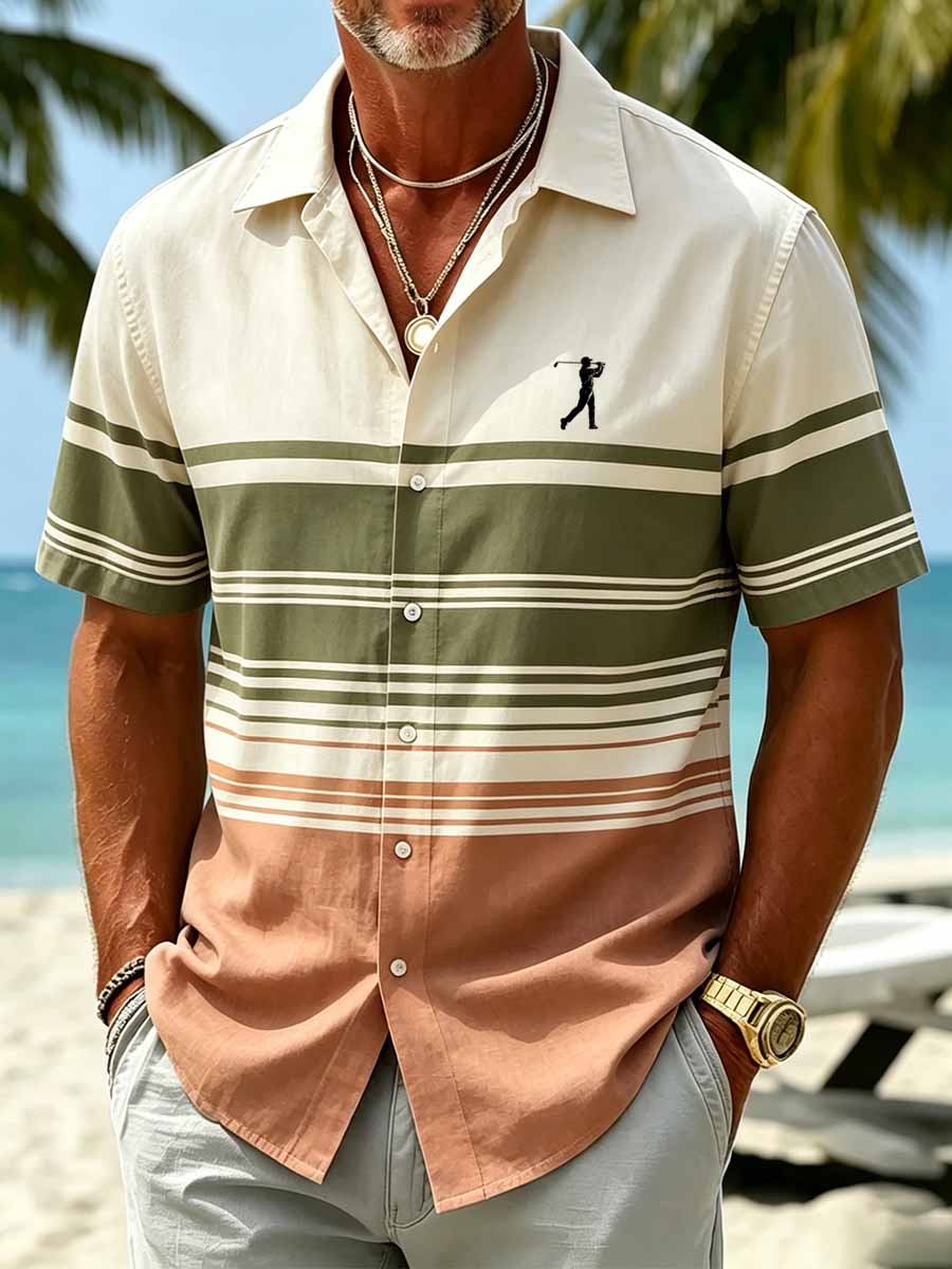 Men's Fashionable Resort Style Printed Casual Shirt