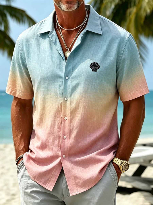Men's Fashionable Resort Style Printed Casual Shirt