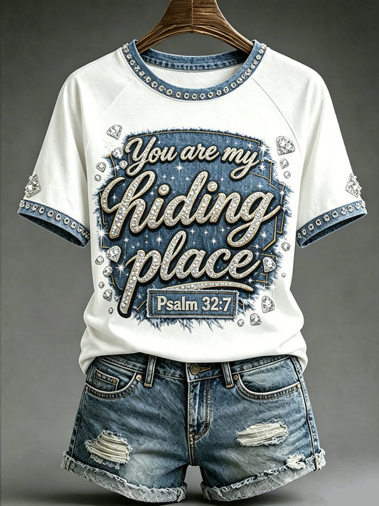 Women's Religious Print Casual Short-Sleeve T-Shirt