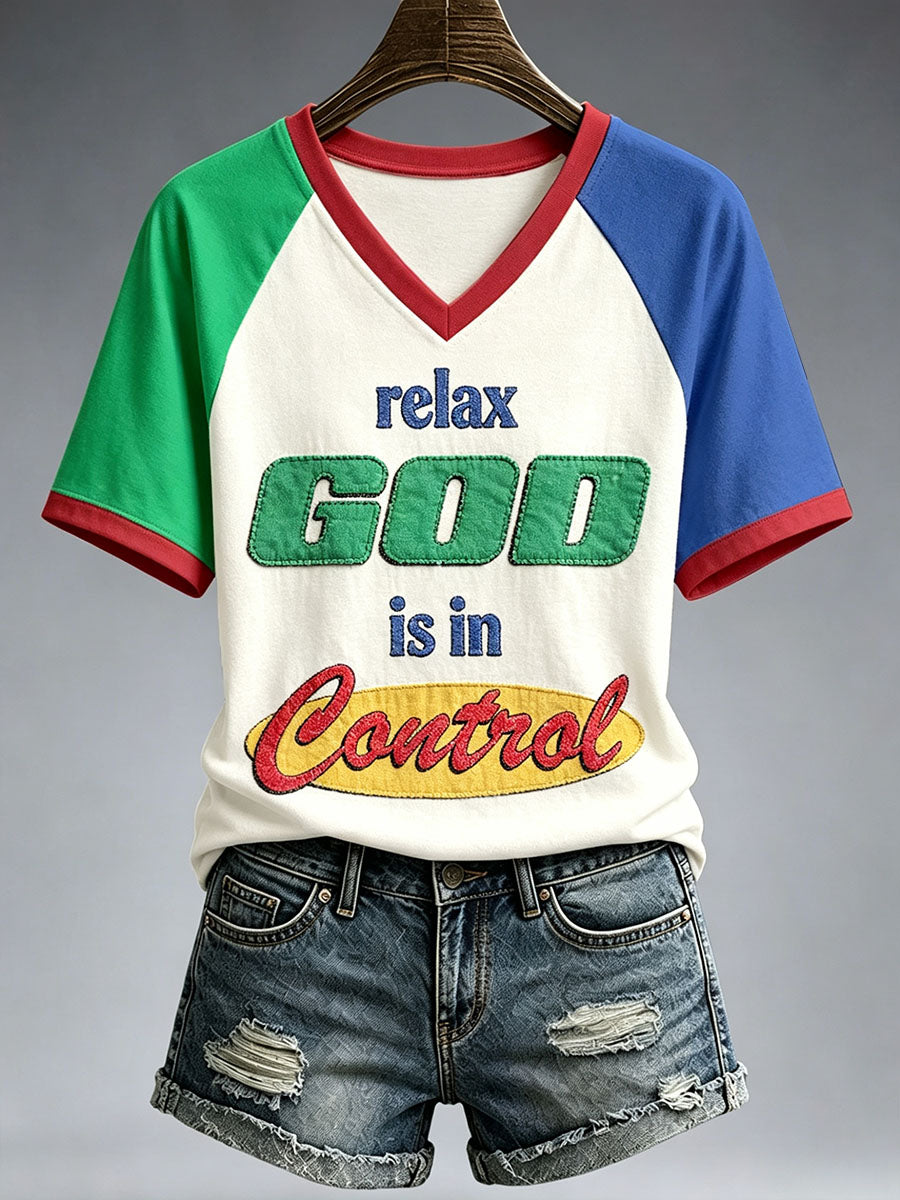 Women's Relax God Is In Control T-Shirt