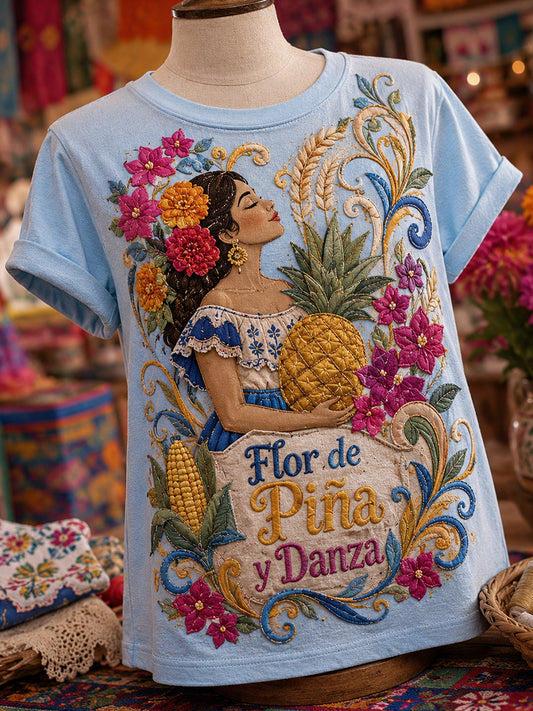 Women's Mexican Gala Gaelaga Festival Element Art Print T-Shirt