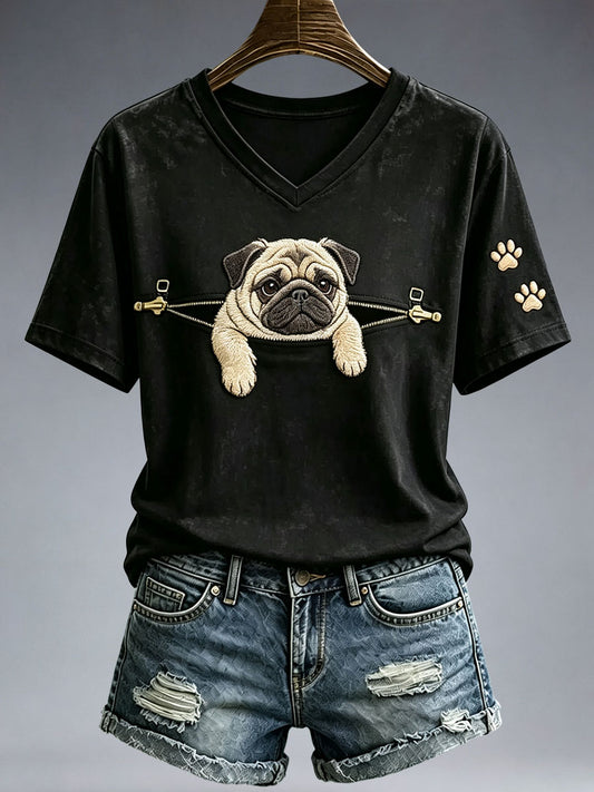 Women's Lovely Pug T-Shirt
