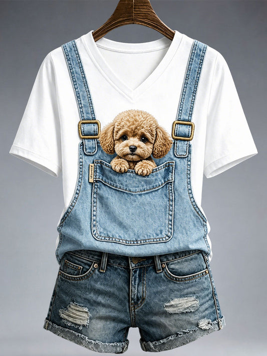 Women's Lovely Poodle T-Shirt