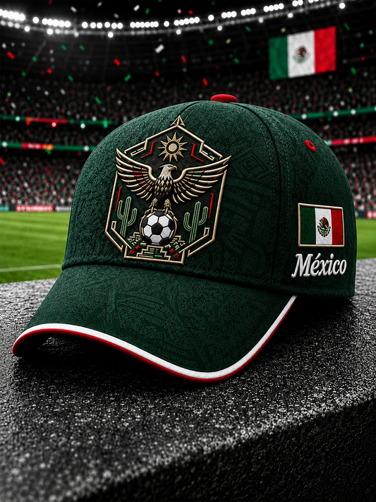 Unisex Mexican Soccer Print Hat