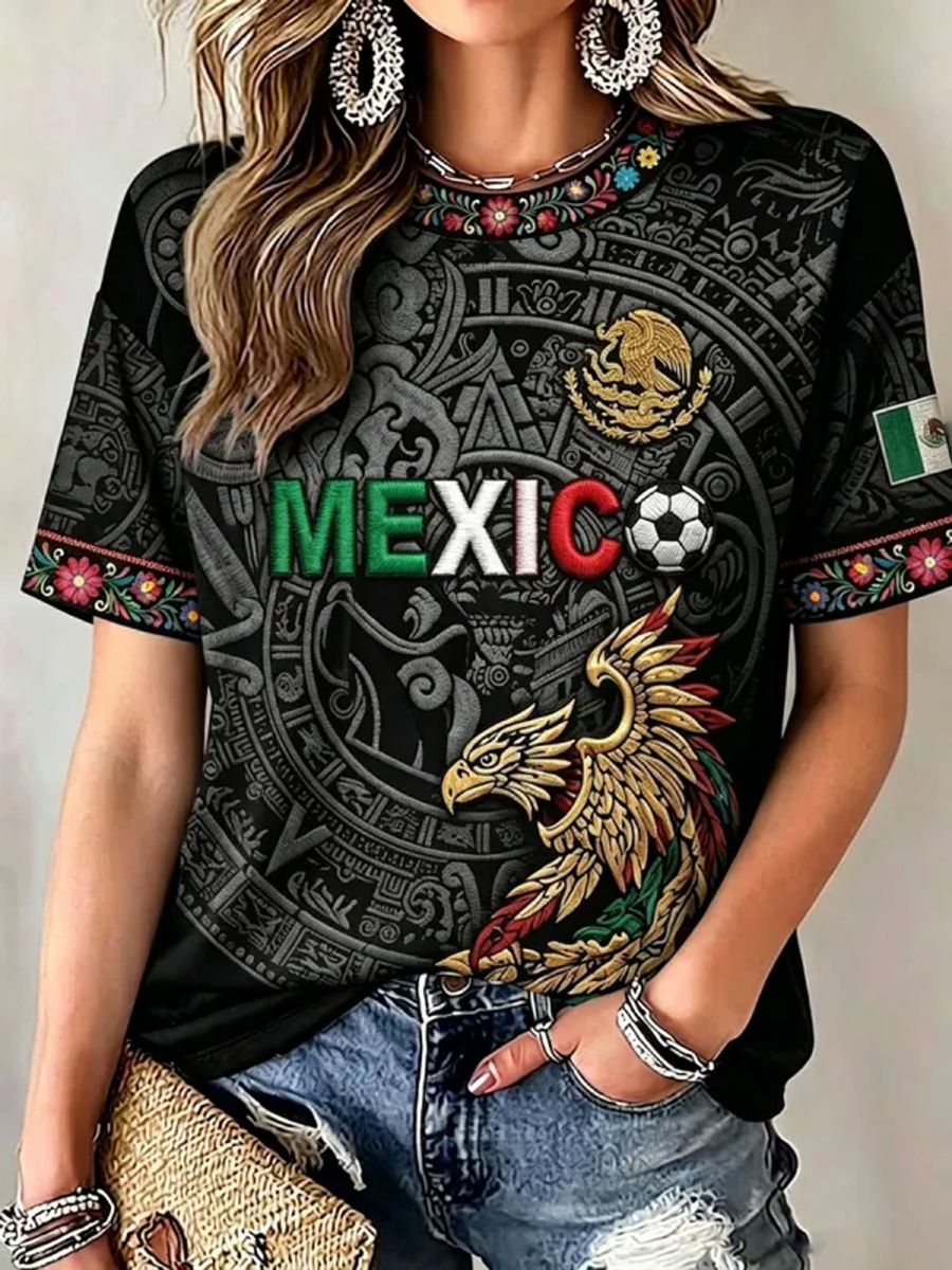 Women's Mexico Printed short-sleeved T-shirt