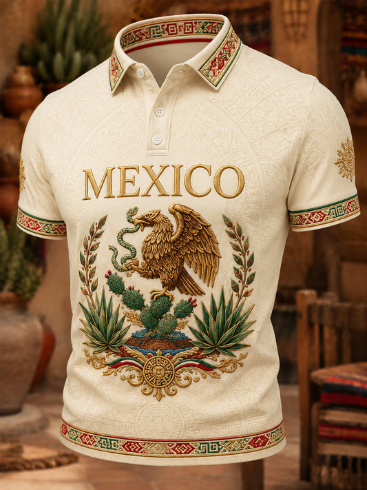 Men's Mexican Pride Printed Casual Polo