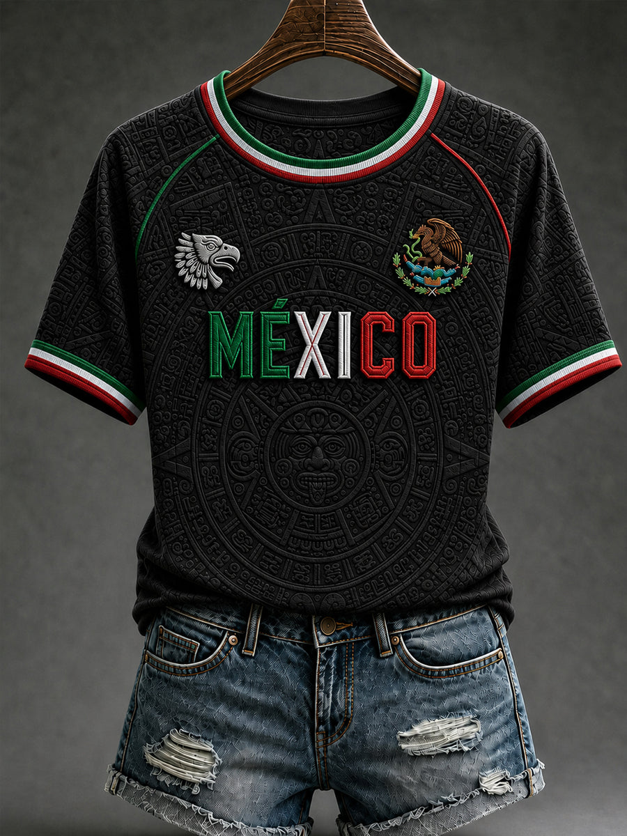 Women's Mexico Lover Art O-neck Short Sleeve T-shirt