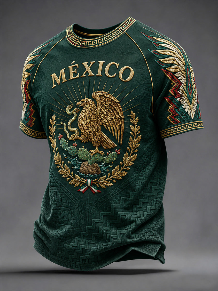 Men's Mexican Pride Print Casual Tee
