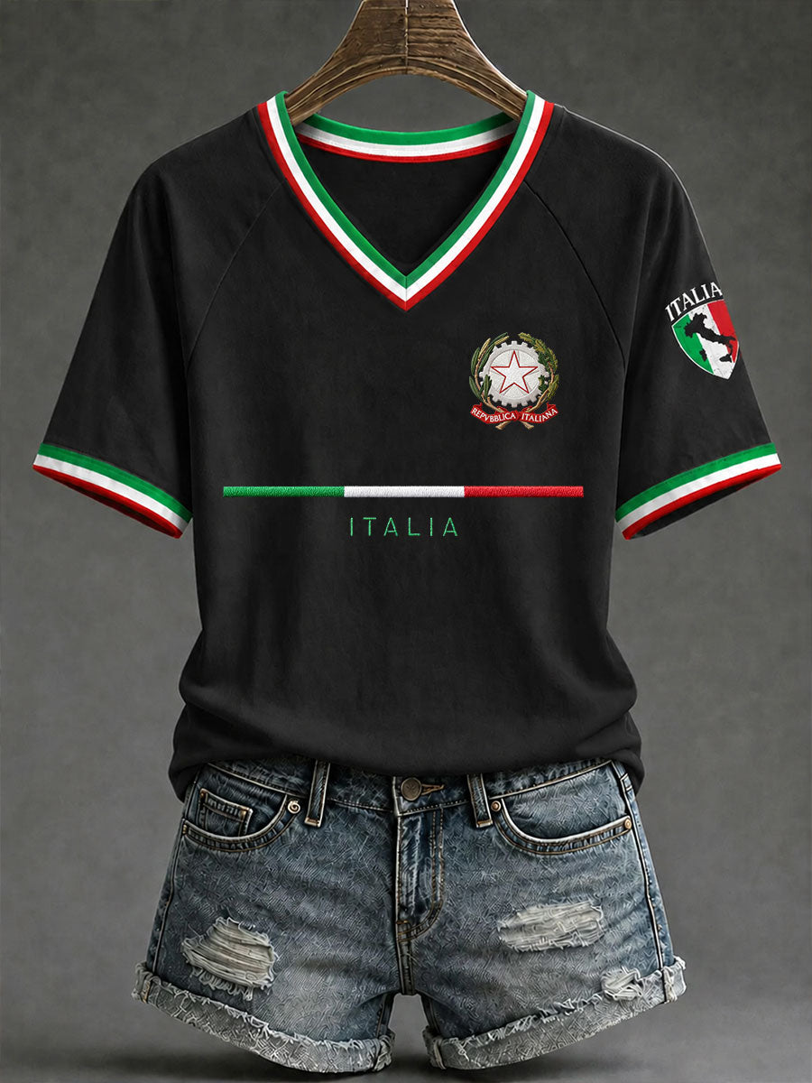 Women's Italian V-neck T-shirts