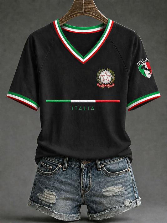 Women's Italian V-neck T-shirts