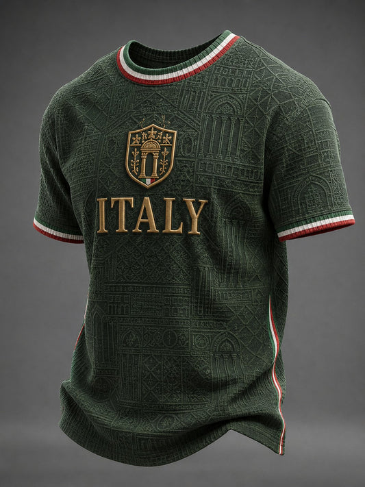Men's Italy Printed Waffle T-shirt