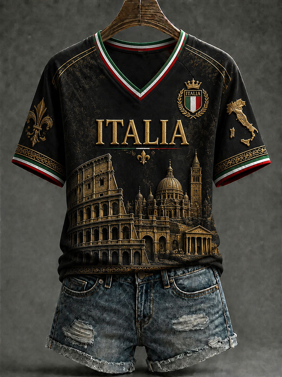 Women's Italian V-neck T-shirts