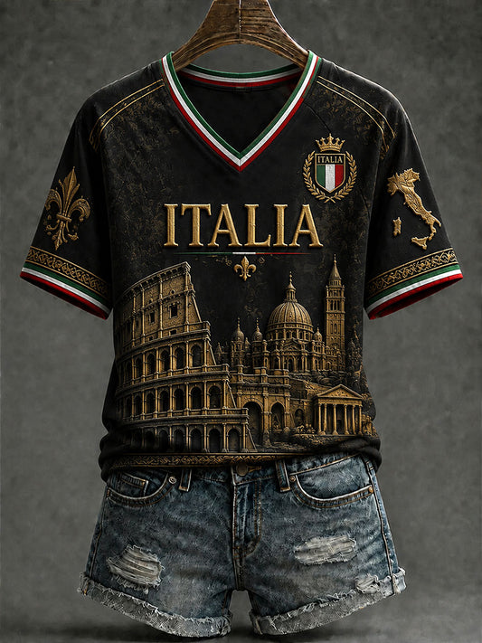 Women's Italian V-neck T-shirts