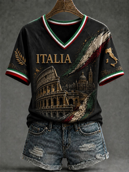 Women's Italian V-neck T-shirts