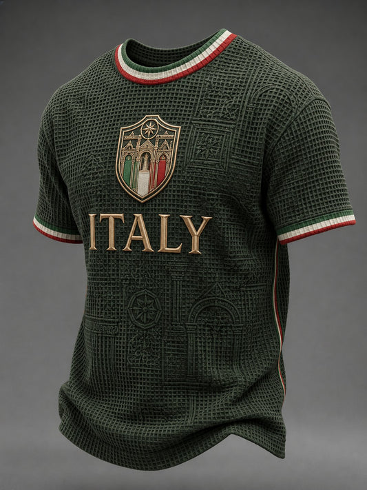 Men's Italy Printed Waffle T-shirt