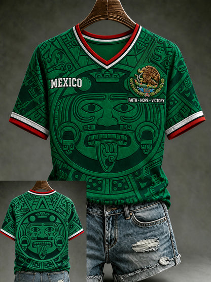 Women's Mexico Lover Art V-neck Short Sleeve T-shirt