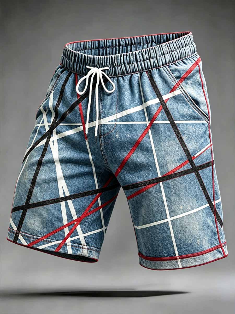 Men's Van Halen Graffiti Print Casual Short Pants