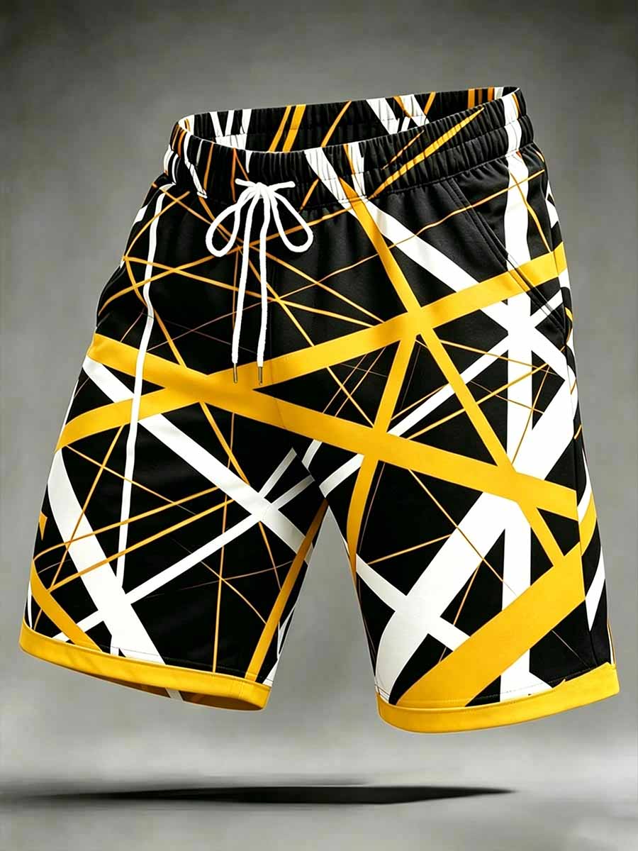 Men's Vintage Van Halen Print Casual Pants