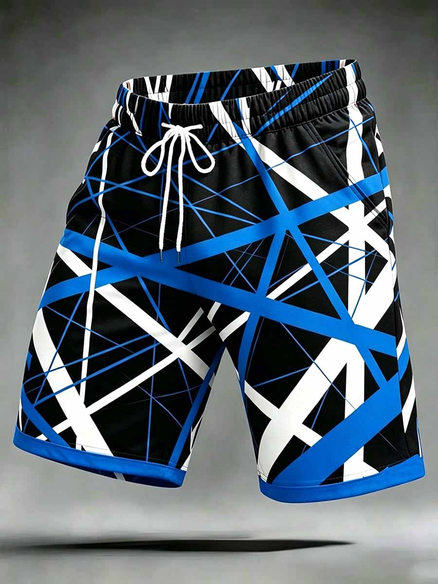 Men's Vintage Van Halen Print Casual Pants