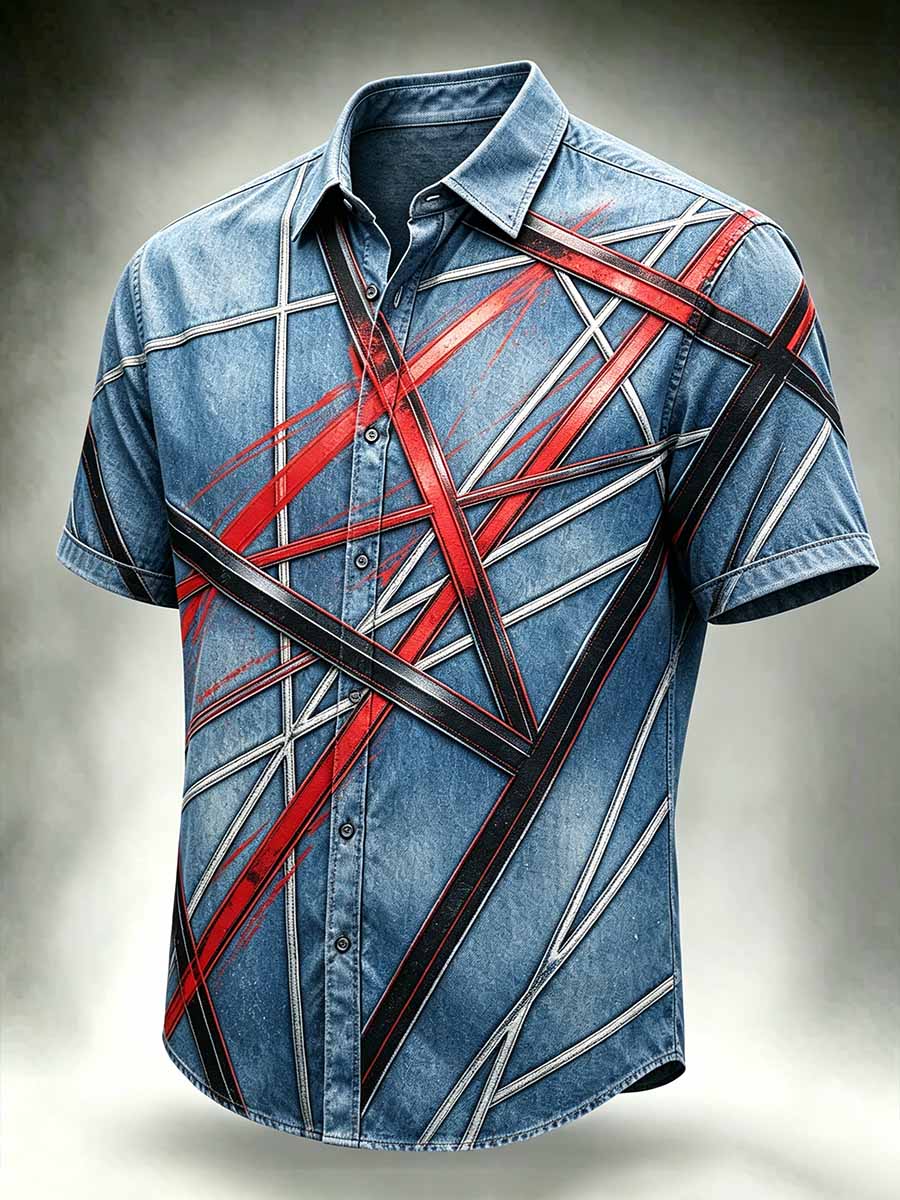 Men's Van Halen Graffiti Print Casual Shirt