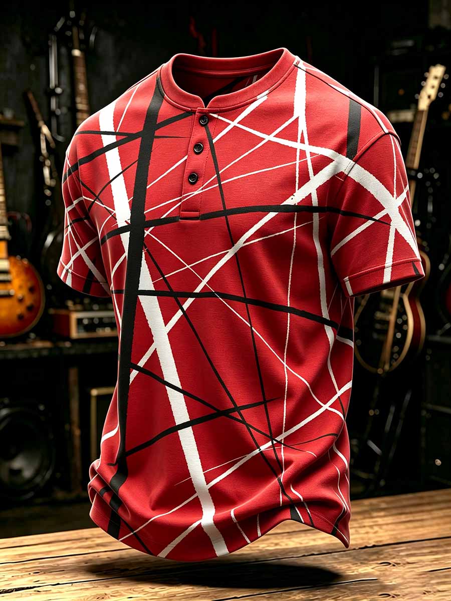 Men's Vintage Van Halen Print Casual T-Shirt