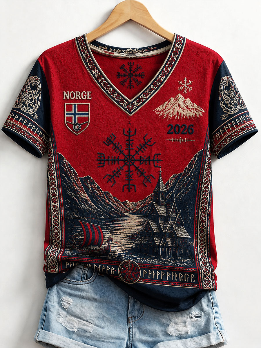 Women's Norway Viking V-Neck T-Shirts