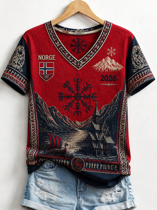 Women's Norway Viking V-Neck T-Shirts