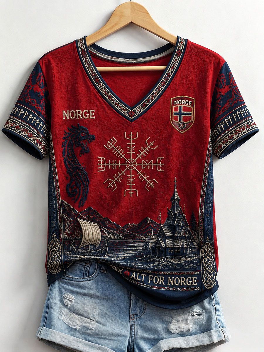 Women's Norway Viking V-Neck T-Shirts
