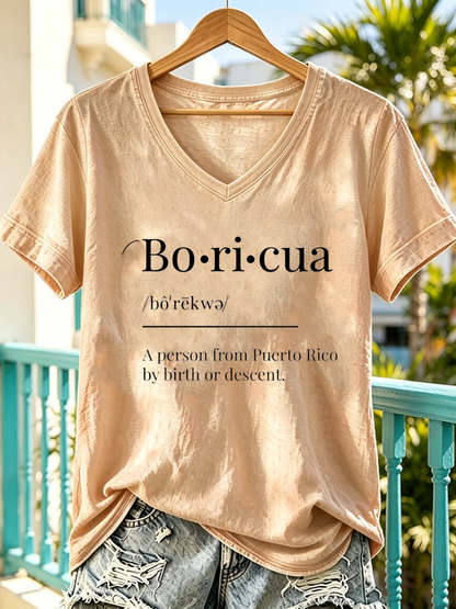 Women's Puerto Rico Printed short-sleeved T-shirt