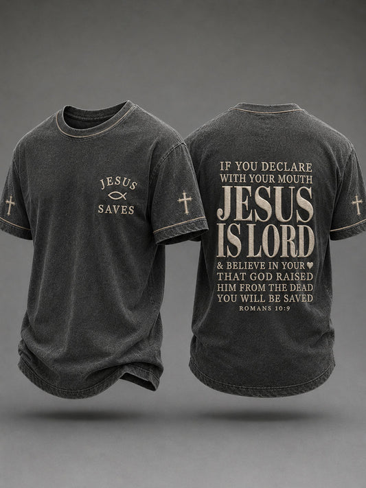 Men's Christian Jesus Saves Short Sleeve T-shirt