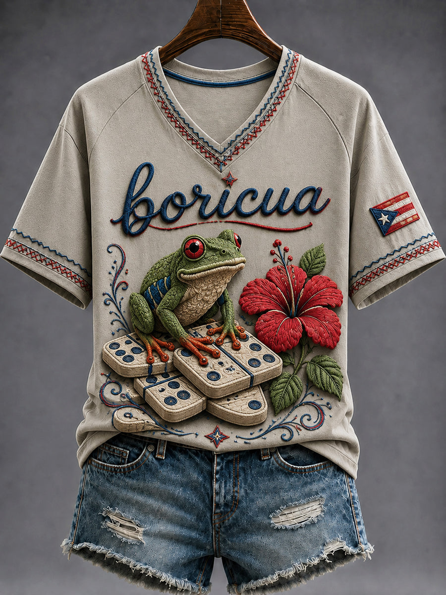Coquí Frog & Floral Heritage Design