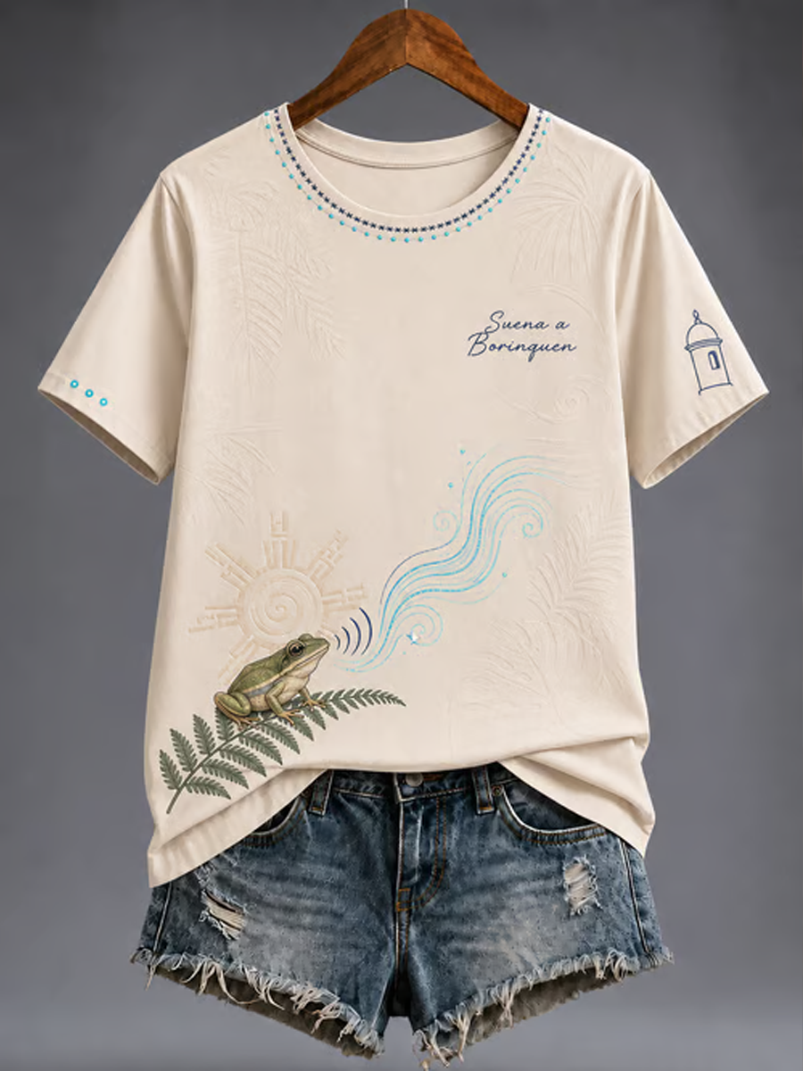 Women's Puerto Rico Printed short-sleeved T-shirt