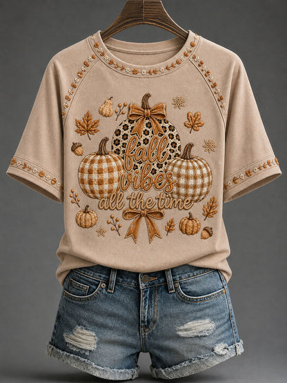 Women's Christian Fall Printed Casual T-Shirt