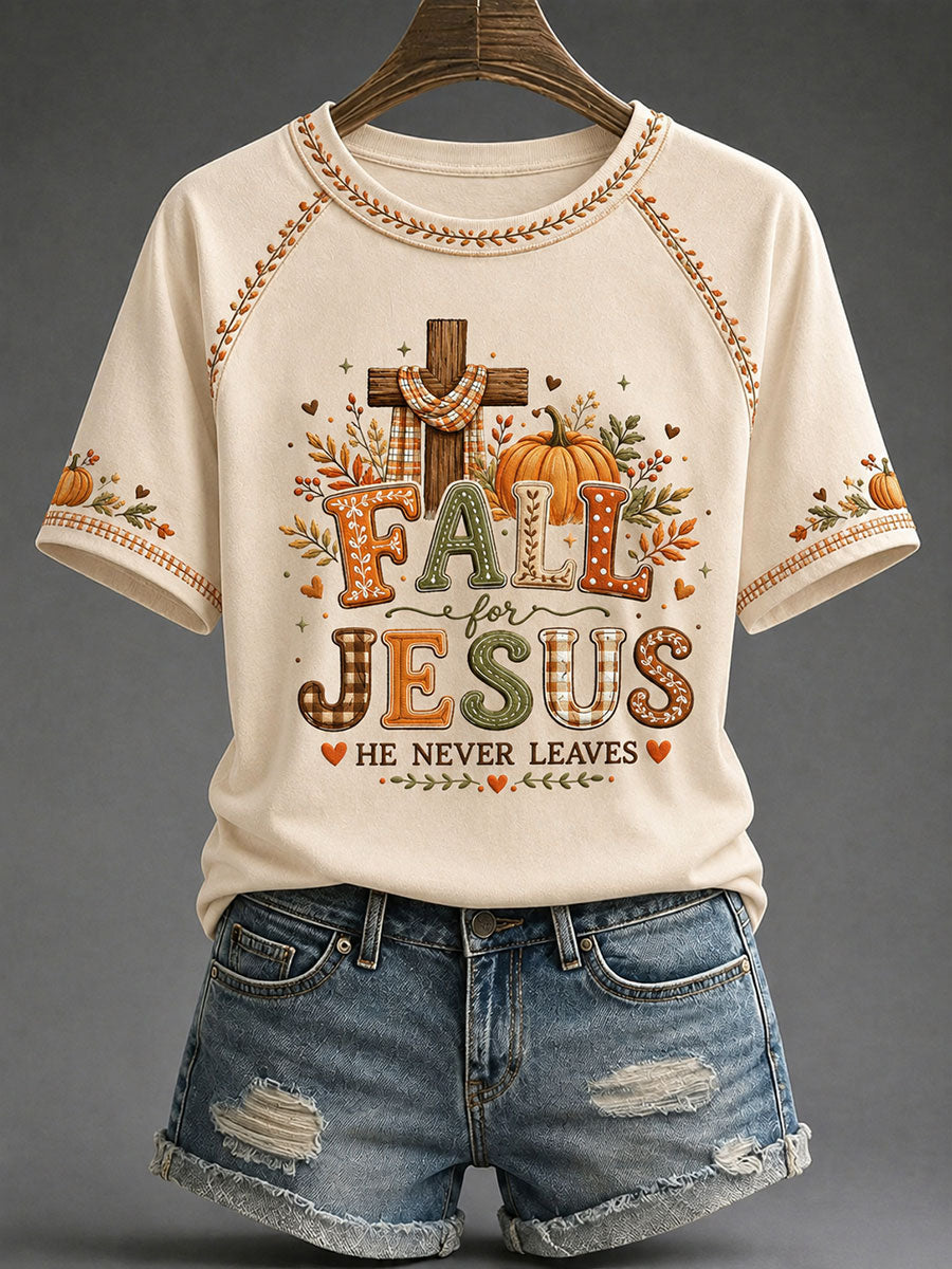 Women's Christian Fall Printed Casual T-Shirt