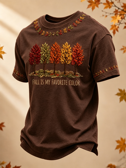 Men's Fall Is My Favorite Color Printed short sleeves t-shirt
