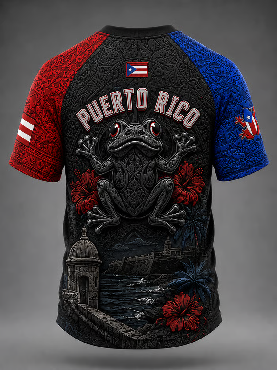 Men's Puerto Rico Printed short sleeve t-shirt
