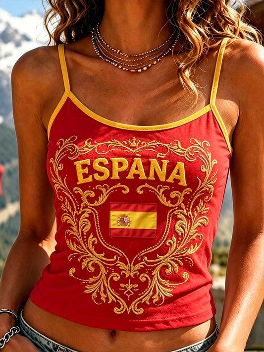 Women's 2026 España Football Fans Casual Vest
