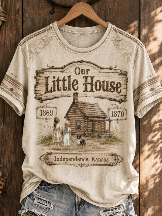 Women's Little House Printed T-shirt