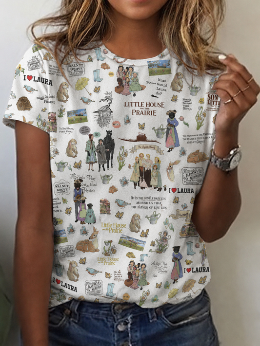 Women's Little House on the Prairie Printed T-shirt
